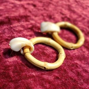 Bamboo/Marble Earings $8 or buy 2 for 15